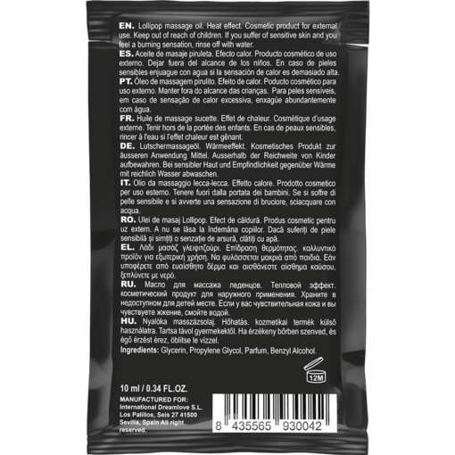 COQUETTE CHIC DESIRE – POCKET ACEITE MASAJE KISSABLE EFECTO CALOR PIRULETA 10 ML - intimamenities.com