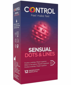 CONTROL – SENSUAL DOTS & LINES PUNTOS Y ESTRIAS 12 UDS - intimamenities.com