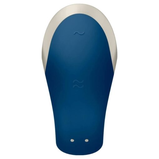 SATISFYER – APP DOUBLE LOVE VIBRADOR PAREJAS LUXURY AZUL - intimamenities.com