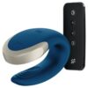 SATISFYER – APP DOUBLE LOVE VIBRADOR PAREJAS LUXURY AZUL - intimamenities.com