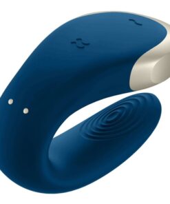 SATISFYER – APP DOUBLE LOVE VIBRADOR PAREJAS LUXURY AZUL - intimamenities.com