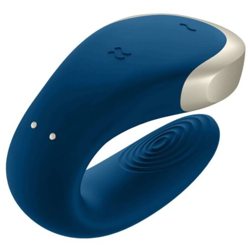 SATISFYER – APP DOUBLE LOVE VIBRADOR PAREJAS LUXURY AZUL - intimamenities.com