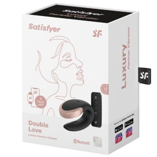 SATISFYER – APP DOUBLE LOVE VIBRADOR PAREJAS LUXURY NEGRO - intimamenities.com