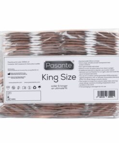 PASANTE – PRESERVATIVOS KING MS LARGOS Y ANCHOS BOLSA 144 UNIDADES - intimamenities.com