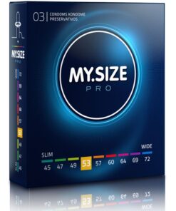 MY SIZE – PRO PRESERVATIVOS 53 MM 3 UNIDADES - intimamenities.com