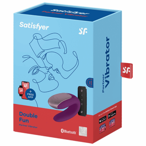 SATISFYER – DOUBLE FUN PARTNER VIBRADOR LILA - intimamenities.com