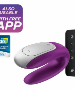 SATISFYER – DOUBLE FUN PARTNER VIBRADOR LILA - intimamenities.com