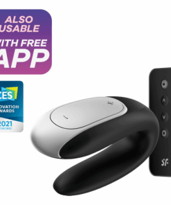 SATISFYER – DOUBLE FUN PARTNER VIBRADOR NEGRO - intimamenities.com