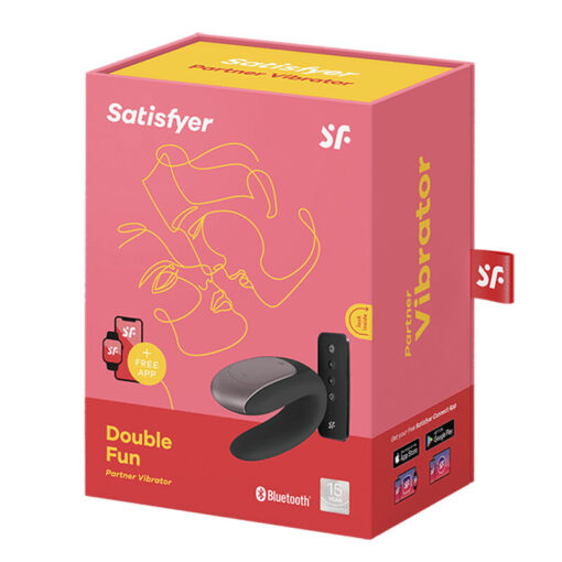 SATISFYER – DOUBLE FUN PARTNER VIBRADOR NEGRO - intimamenities.com