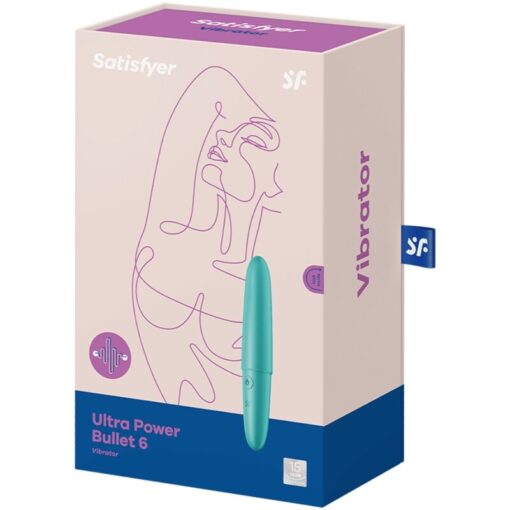 SATISFYER – ULTRA POWER BULLET 6 BALA VIBRADORA TURQUESA - intimamenities.com