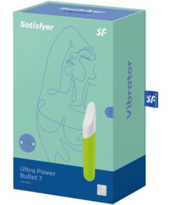 SATISFYER – ULTRA POWER BULLET 7 BALA VIBRADORA VERDE - intimamenities.com