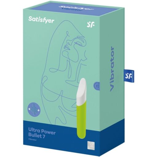 SATISFYER – ULTRA POWER BULLET 7 BALA VIBRADORA VERDE - intimamenities.com