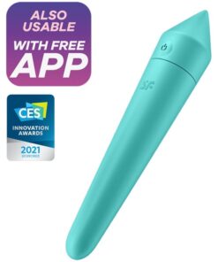SATISFYER – ULTRA POWER BULLET 8 BALA VIBRADORA TURQUESA - intimamenities.com