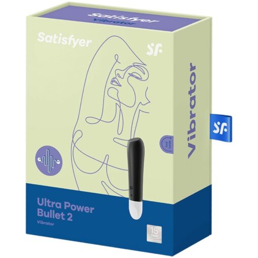 SATISFYER – ULTRA POWER BULLET 2 BALA VIBRADORA NEGRA - intimamenities.com