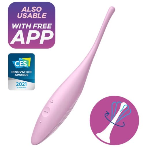 SATISFYER – TWIRLING JOY ESTIMULADOR CLITORIS ROSA - intimamenities.com