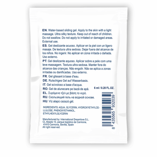 WATERFEEL – GEL DESLIZANTE BASE AGUA NEUTRO 6 ML - intimamenities.com