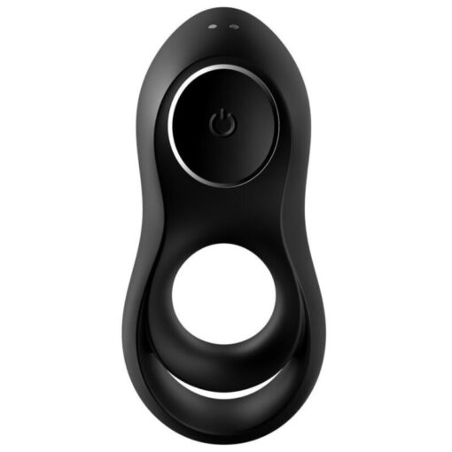 SATISFYER – LEGENDARY DUO ANILLO VIBRADOR NEGRO - intimamenities.com