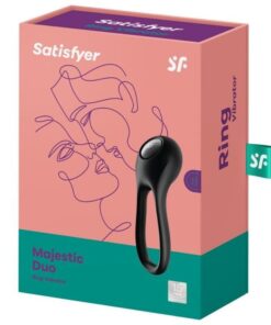 SATISFYER – MAJESTIC DUO ANILLO VIBRADOR NEGRO - intimamenities.com