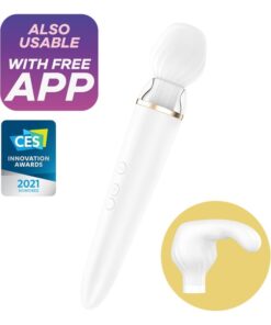 SATISFYER – DOUBLE WANDER APP BLANCO - intimamenities.com