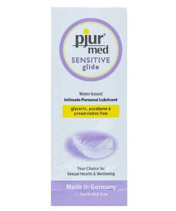PJUR – MED SENSITIVE GLIDE LUBRICANTE BASE AGUA 2 ML - intimamenities.com