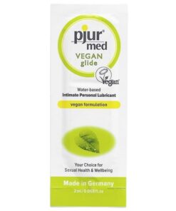 PJUR – MED VEGAN GLIDE LUBRICANTE BASE AGUA 2 ML - intimamenities.com