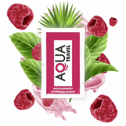AQUA TRAVEL – LUBRICANTE BASE AGUA SABOR FRAMBUESA SALVAJE 6 ML - intimamenities.com