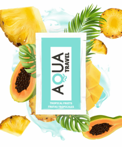 AQUA TRAVEL – LUBRICANTE BASE AGUA SABOR FRUTAS TROPICALES 6 ML - intimamenities.com