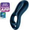 SATISFYER – EPIC DUO ANILLO VIBRADOR APP AZUL - intimamenities.com