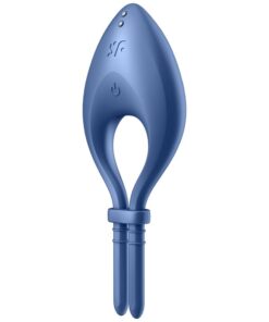 SATISFYER – BULLSEYE ANILLO VIBRADOR APP AZUL - intimamenities.com