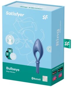 SATISFYER – BULLSEYE ANILLO VIBRADOR APP AZUL - intimamenities.com