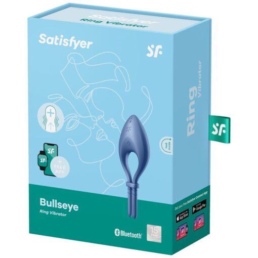 SATISFYER – BULLSEYE ANILLO VIBRADOR APP AZUL - intimamenities.com
