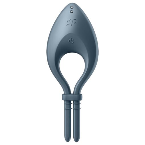 SATISFYER – BULLSEYE ANILLO VIBRADOR APP GRIS - intimamenities.com