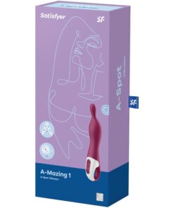 SATISFYER – AMAZING 1 VIBRADOR PUNTO A BERRY - intimamenities.com