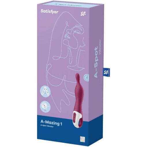 SATISFYER – AMAZING 1 VIBRADOR PUNTO A BERRY - intimamenities.com