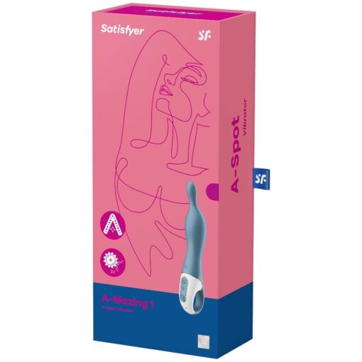 SATISFYER – AMAZING 1 VIBRADOR PUNTO A AZUL - intimamenities.com