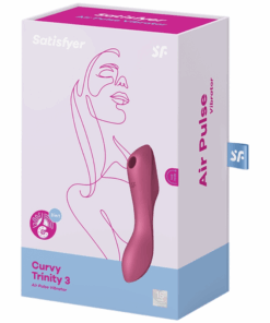 SATISFYER – CURVY TRINITY 3 ESTIMULADOR Y VIBRADOR ROJO - intimamenities.com