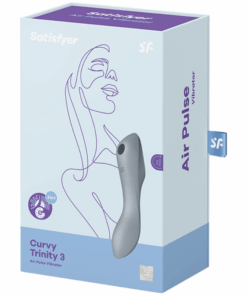 SATISFYER – CURVY TRINITY 3 ESTIMULADOR Y VIBRADOR GRIS - intimamenities.com