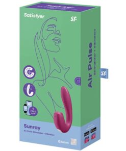 SATISFYER – SUNRAY ESTIMULADOR Y VIBRADOR APP ROJO - intimamenities.com