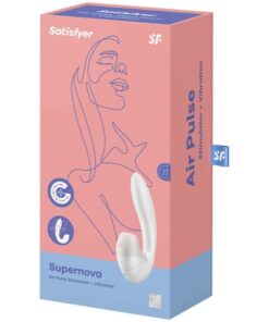 SATISFYER – SUPERNOVA ESTIMULADOR Y VIBRADOR BLANCO - intimamenities.com