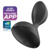 SATISFYER – SWEET SEAL PLUG VIBRADOR APP NEGRO - intimamenities.com