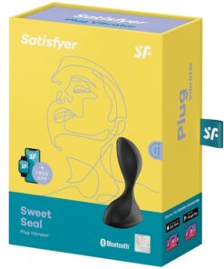 SATISFYER – SWEET SEAL PLUG VIBRADOR APP NEGRO - intimamenities.com