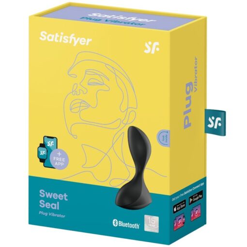 SATISFYER – SWEET SEAL PLUG VIBRADOR APP NEGRO - intimamenities.com