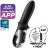 SATISFYER – HOT PASSION VIBRADOR ANAL APP NEGRO - intimamenities.com