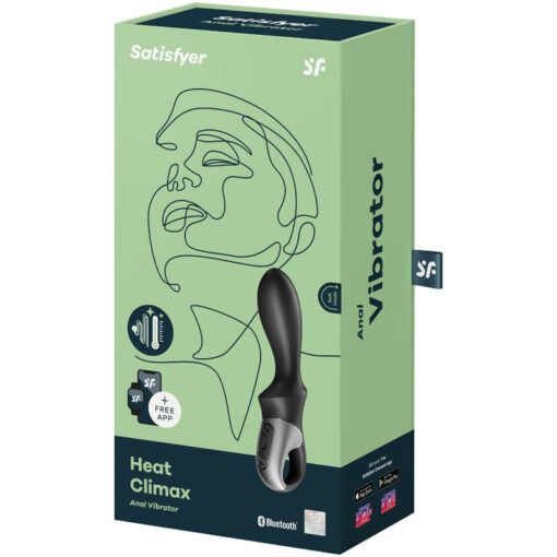 SATISFYER – HEAT CLIMAX VIBRADOR ANAL APP NEGRO - intimamenities.com