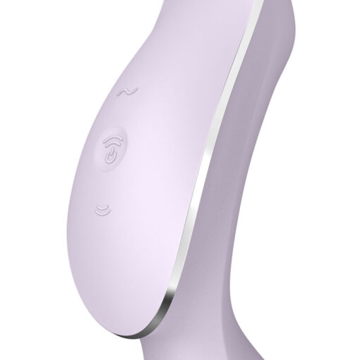 SATISFYER – CURVY TRINITY 2 ESTIMULADOR Y VIBRADOR MORADO - intimamenities.com