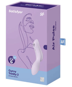 SATISFYER – CURVY TRINITY 2 ESTIMULADOR Y VIBRADOR MORADO - intimamenities.com