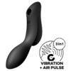 SATISFYER – CURVY TRINITY 2 ESTIMULADOR Y VIBRADOR NEGRO - intimamenities.com