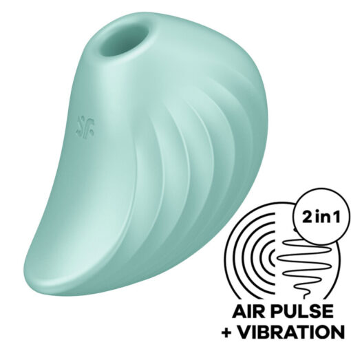 SATISFYER – PEARL DIVER ESTIMULADOR Y VIBRADOR VERDE - intimamenities.com