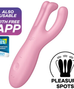 SATISFYER – THREESOME 4 VIBRADOR APP ROSA - intimamenities.com
