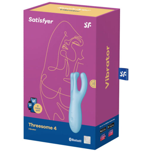 SATISFYER – THREESOME 4 VIBRADOR APP AZUL - intimamenities.com